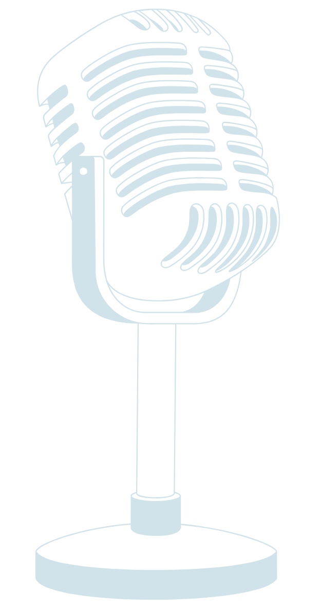 Illustration of a vintage microphone symbolizing open conversations about Latino mental health